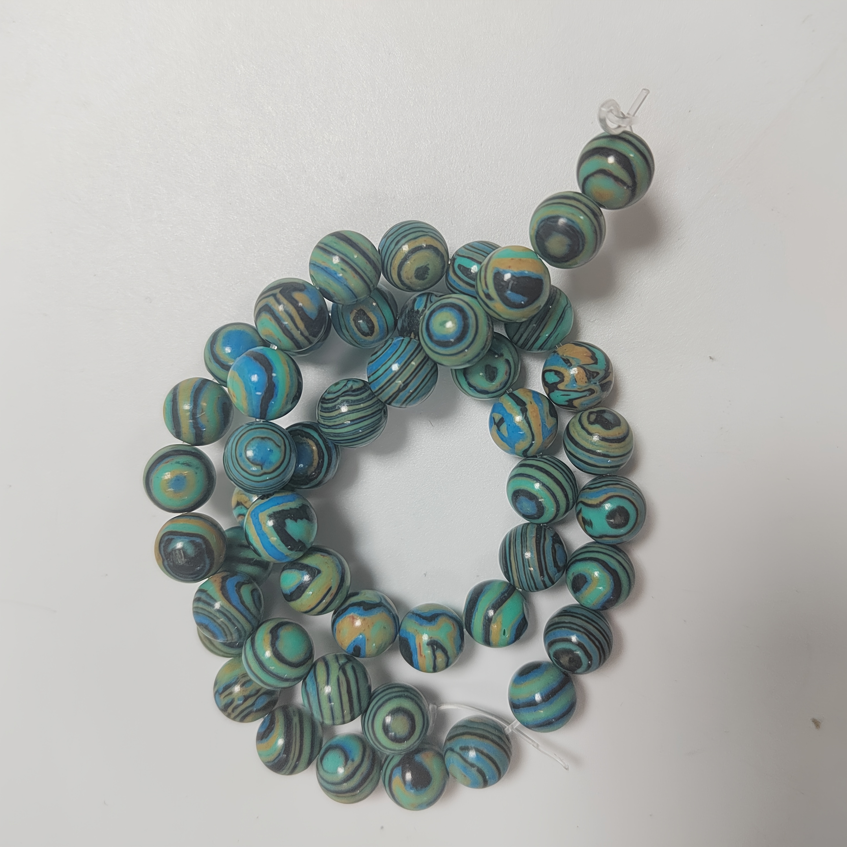 Blue Malachite Loose Beads Stone Beads For Jewelry, Necklace, Earrings, Bracelet Making
