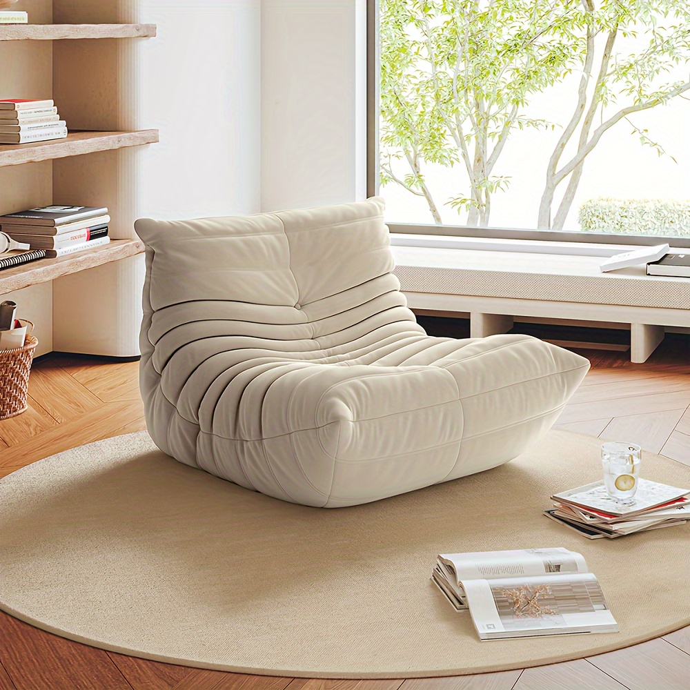 

Soft Lazy Floor Sofa, Chair, Soft Suede Lazy Chair Leisure Sofa Bean Bag Couch For Living Room Bedroom Office