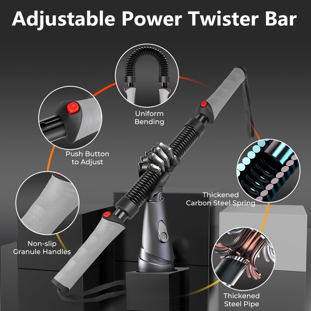 adjustable spring arm curler heavy duty manual arm strength trainer with 3 level   20 40kg 44 88lbs sturdy steel construction for home gym upper body workout bench desk mountable ideal for beginners advanced   cylindrical grip feature   steel Product details 5
