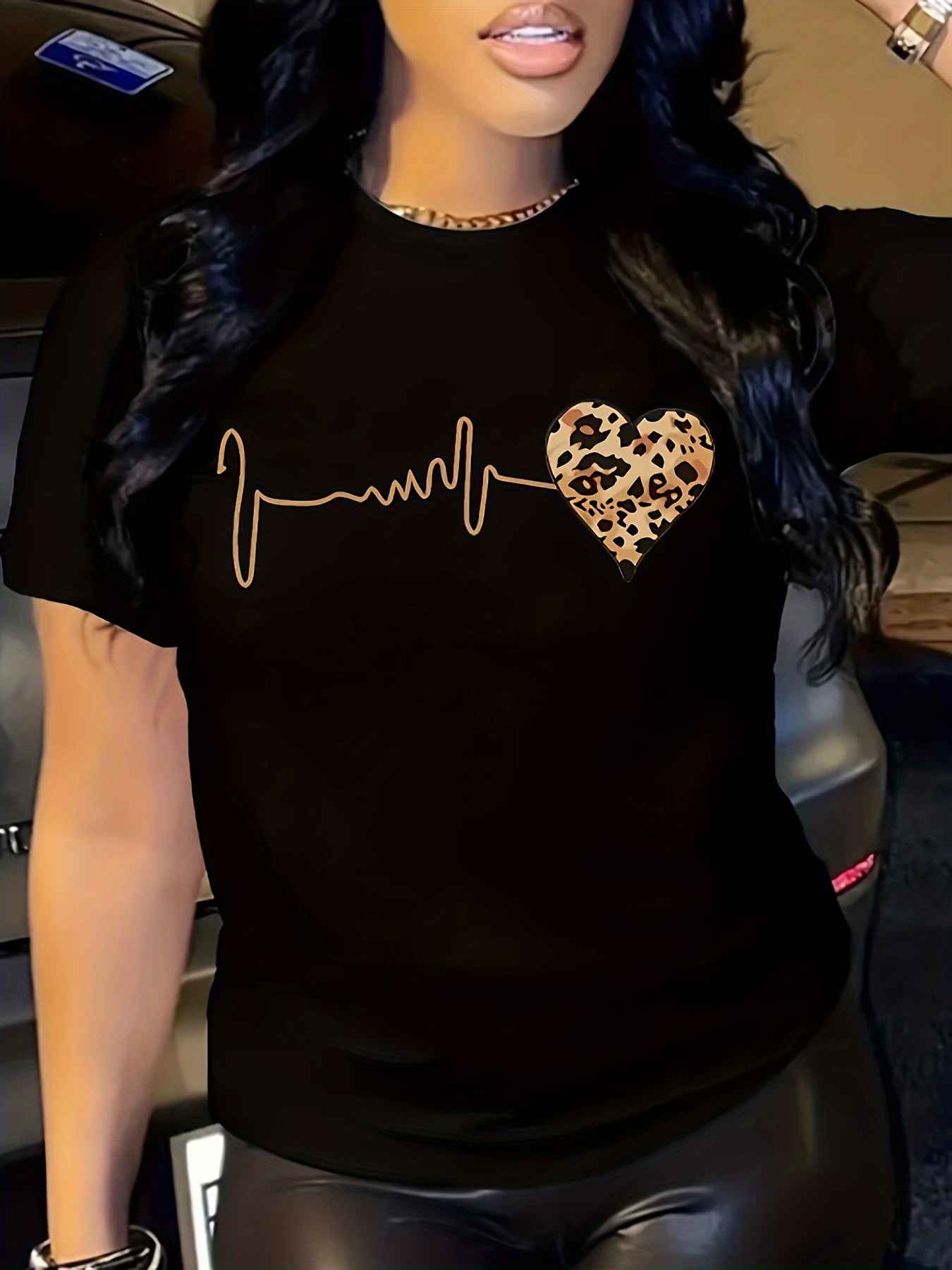Leopard Heart Cactus Graphic T-Shirt - Envy Stylz Boutique