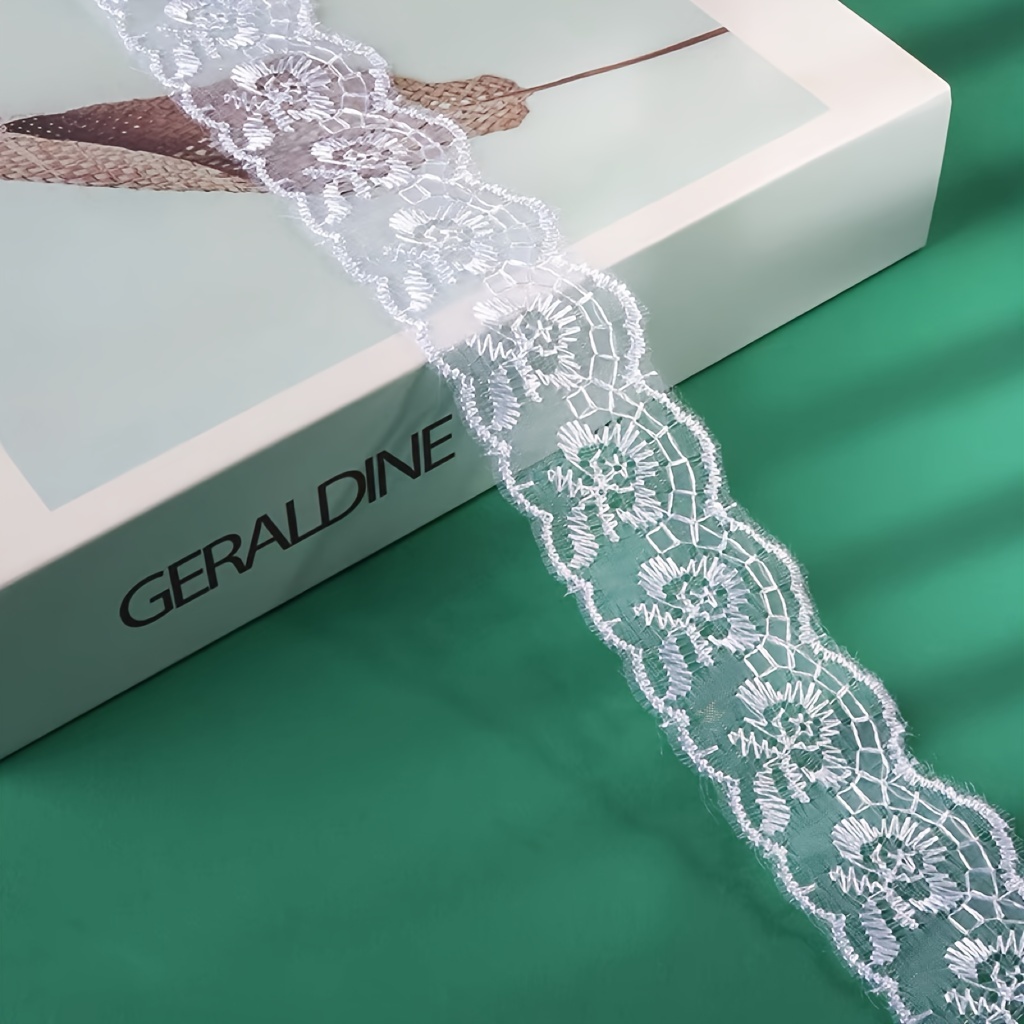 Image of Per Roll Of Embroidered Lace Trim, Bouquet Gift Box Diy Wrapping, Headwear Bows, Clothing Accessories, Apparel, Toys, Doll And Pet Clothing Supplies And Accessories