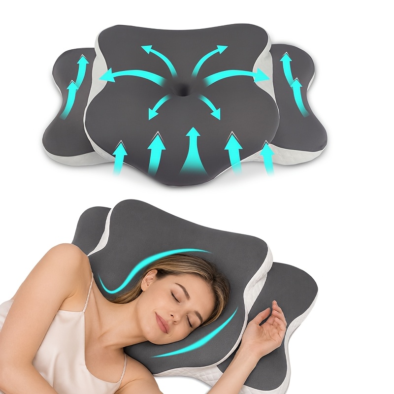 TEMU Large-eared Neck-supporting Pillow, Suitable For All Sleeping - 1 Pillow Fits All Sleeping Styles. Supports The Neck From Behind And Softly From