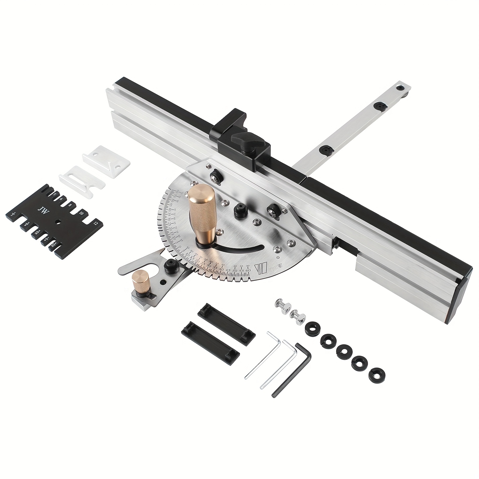 1  miter gauge standard slot 3 4 x 3 8 table saw miter gauge with fence and flip stop for repetitive cuts