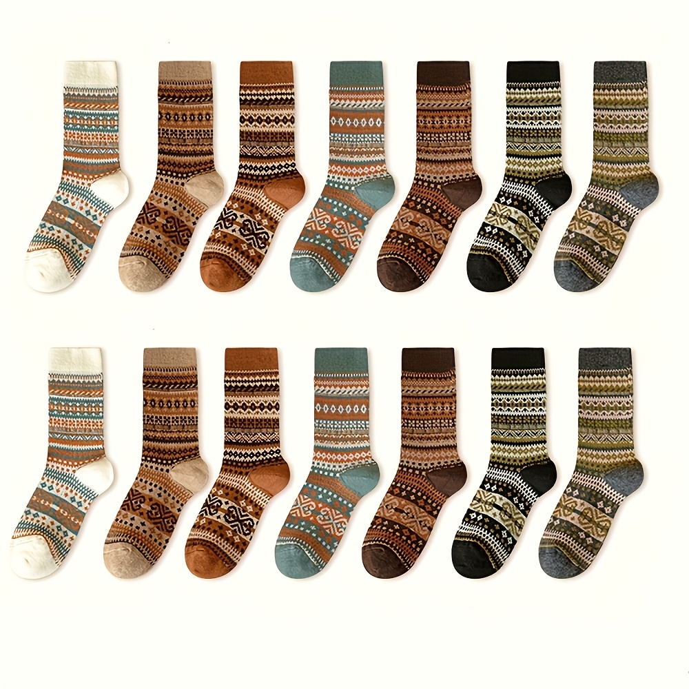 TEMU Pairs Of Women's Mid-calf Socks With A