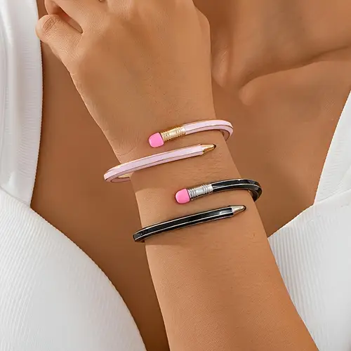 japanese and korean minimalist pencil bracelet with sweet perfect gift for teachers day or party accessories suitable for women