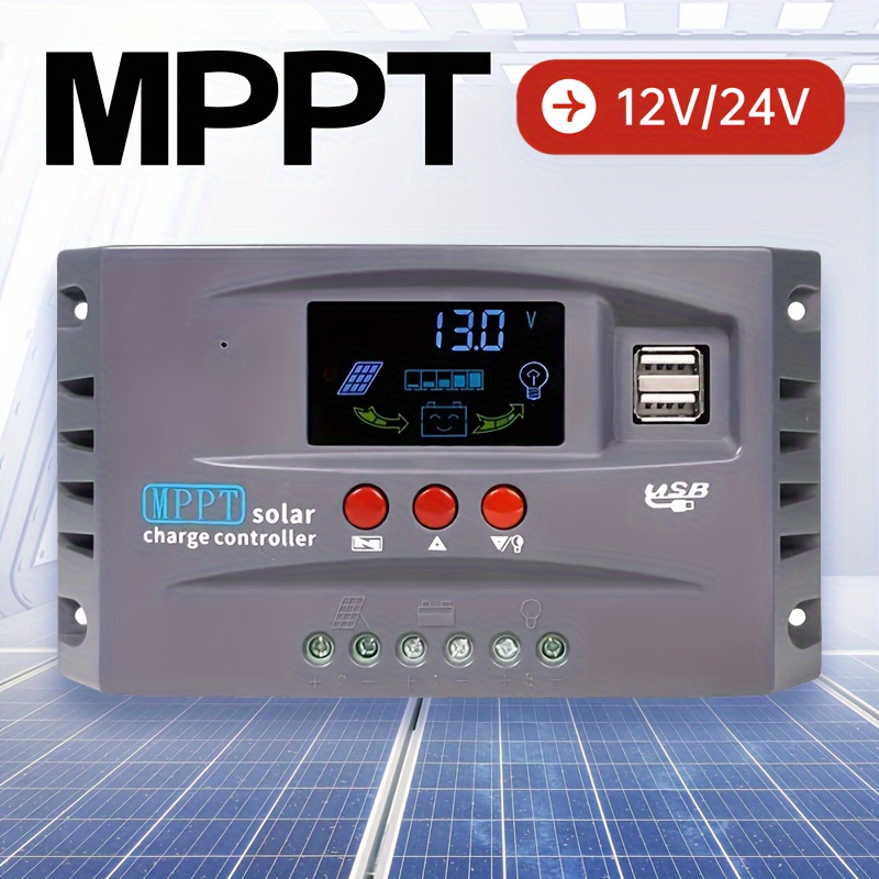 20A DC 12V - 24V PWM Solar charge controller with LCD and 5V USB fo