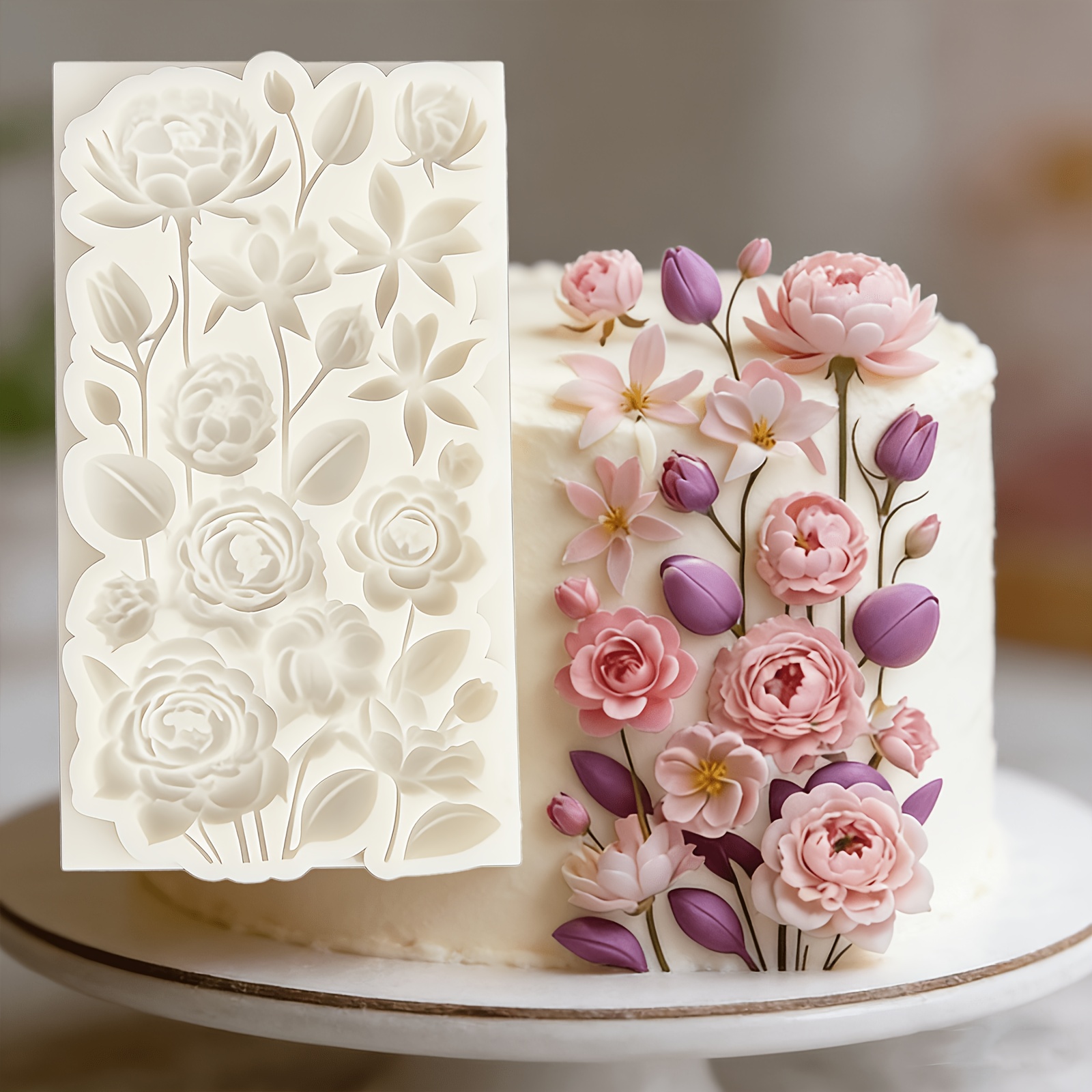 1pc exquisite multi color flower shaped chocolate silicone mold a flower themed cake decoration fondant mold suitable for birthday parties weddings   used to make pudding flower paste soap shaped modeling clay stone shaped handicrafts