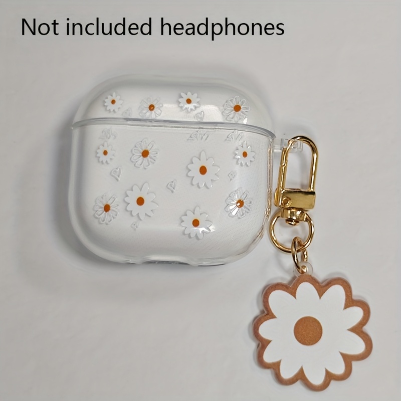 E-shop Weißes Gänseblümchen-Muster -Rutsch-Schutzhülle, Kompatibel mit 2/4/3 Pro/Pro 2. Generation, Geeignet für die neuen Pro 3