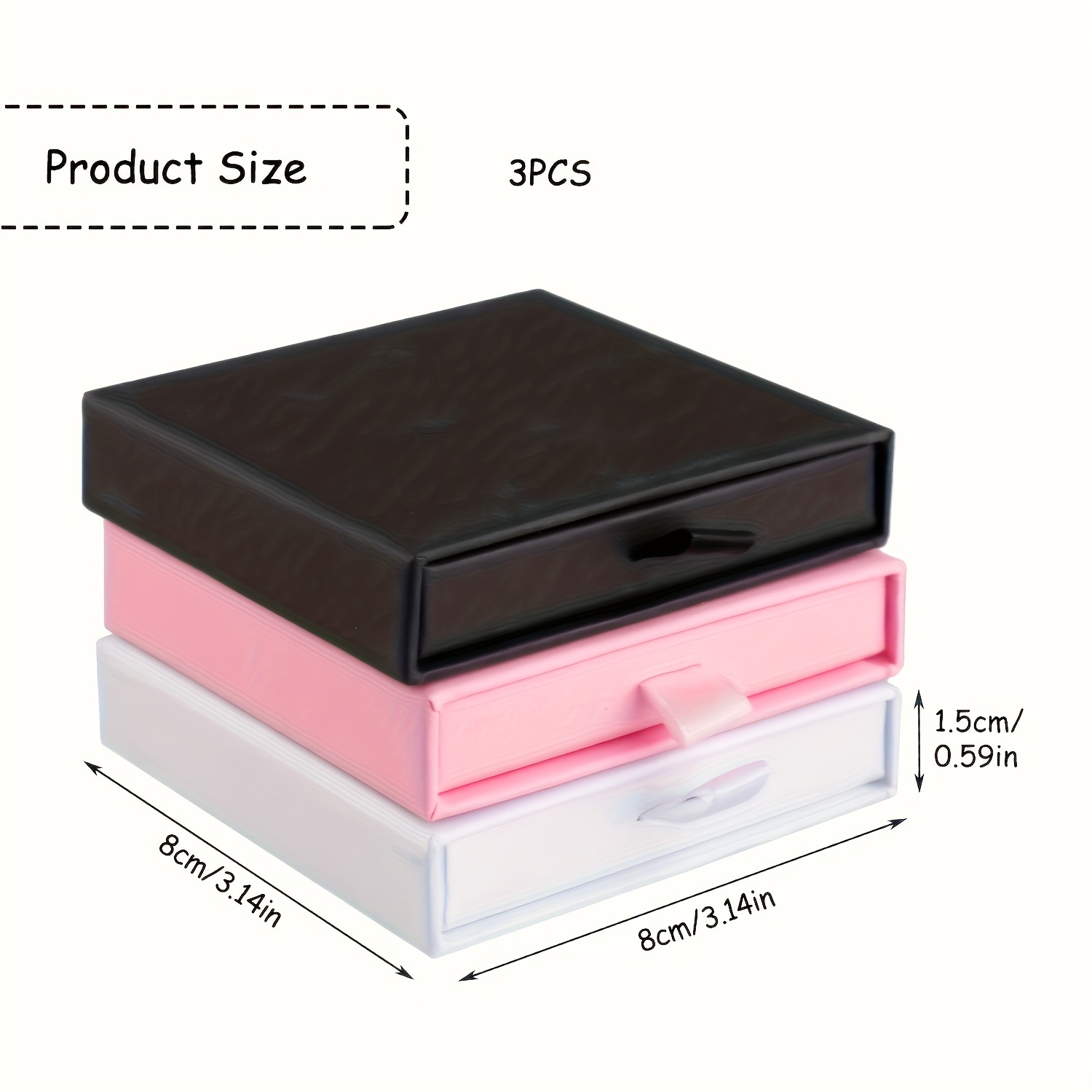 Image of Set Of 3 Jewelry Gift Boxes, Locket Organizer, Present Box For Jewelry, Perfect For Valentine's Day, Birthdays, Christmas, And Keepsake Packaging