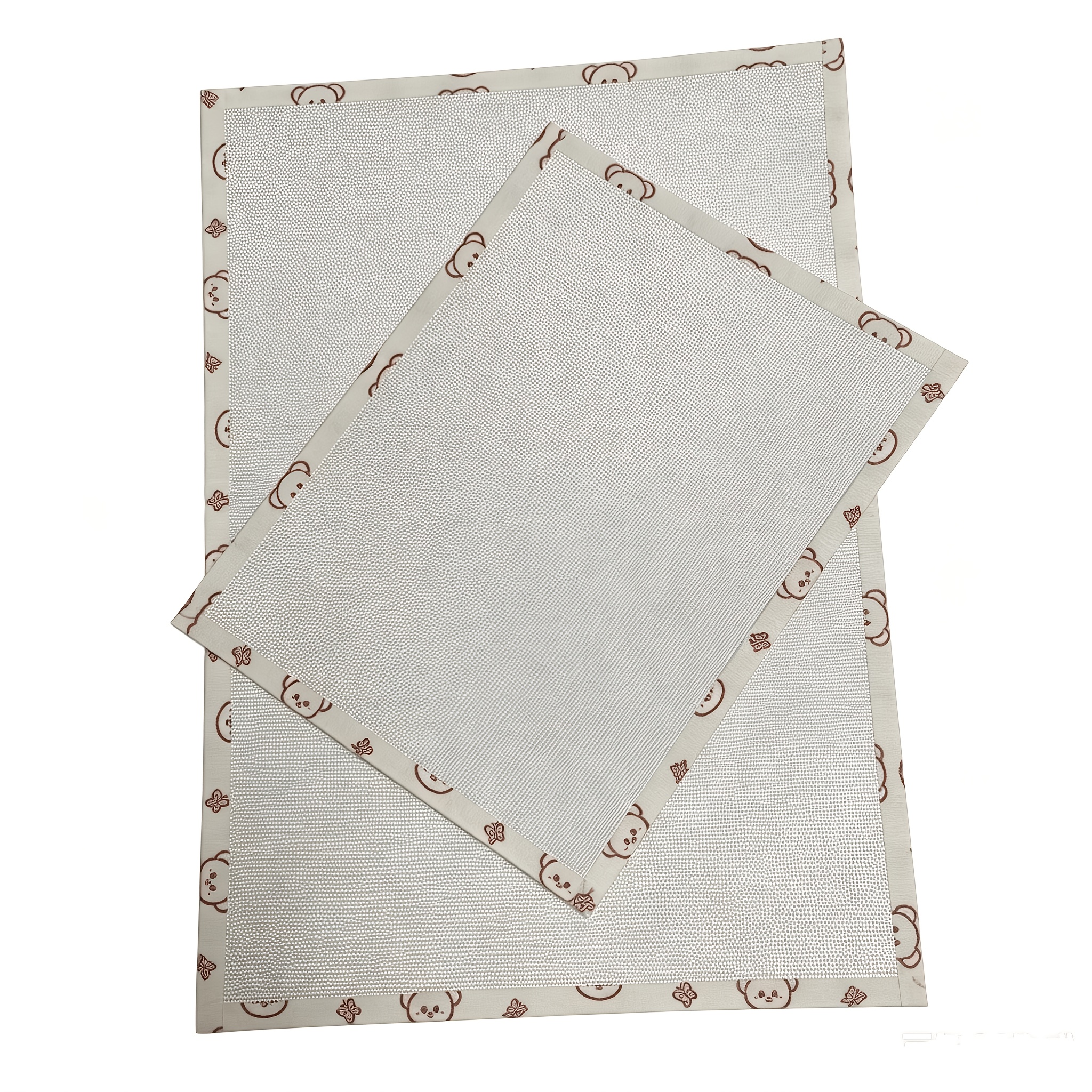 TEMU Large & Medium 2pcs Coarse- Fuse Bead Tool Set. Includes 1 Ironing Cloth Each In 30cm×20cm And 20cm×15cm Sizes. An Ideal Helper For Fuse Bead