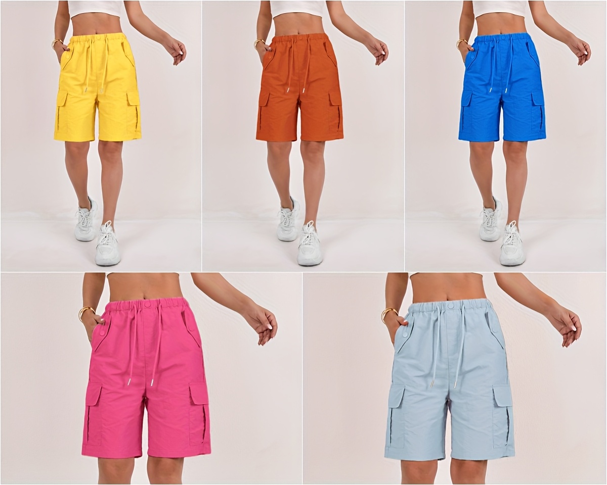 womens   quick dry outdoor cargo shorts casual high waisted   shorts machine washable loose fit Product details 1