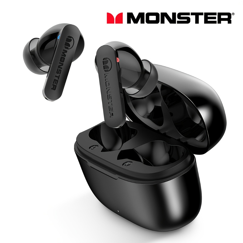 TEMU Monster Bluetooth 5.4 In-ear Earbuds - Active Noise Cancellation, Fast Charging, , Dual Mic Hd Calls, , 3 Ear Pairs, Long Playtime, Multi-device