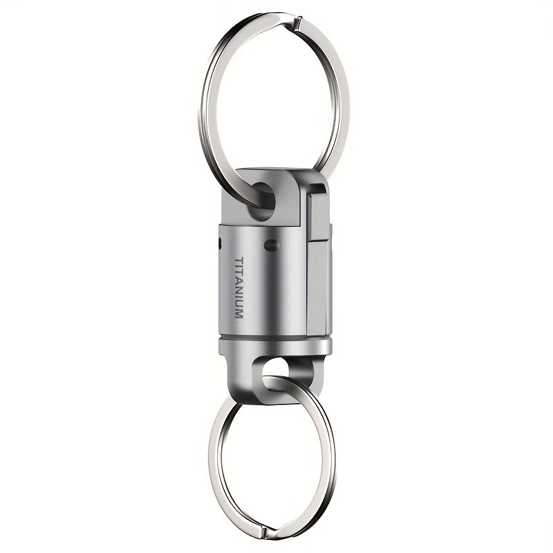 E-shop 1er-Pack Titanlegierung Magnetischer Schlüsselanhänger – Schnelllöser Drehbarer Clip für Schlüssel, Gürtelschlaufe, EDC-Werkzeug, Angelzubehör,