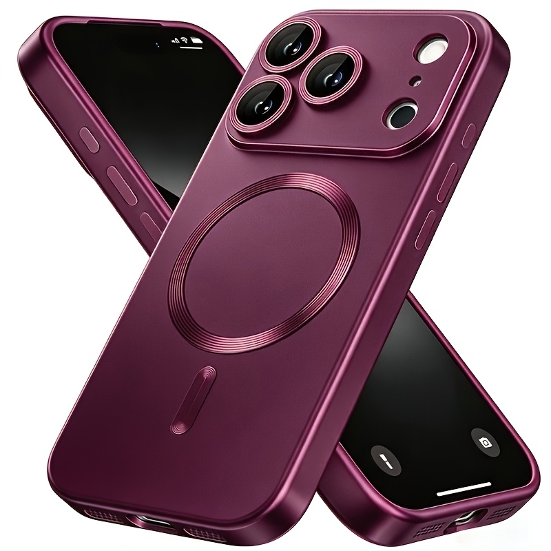 TEMU Phone Case - Magnetic Phone Case, Suitable For Iphone 18 Pro Max 17 Pro Max 17 16 15 14 13 12 11 Pro Max Air 17e, With Buffer Frame And Camera