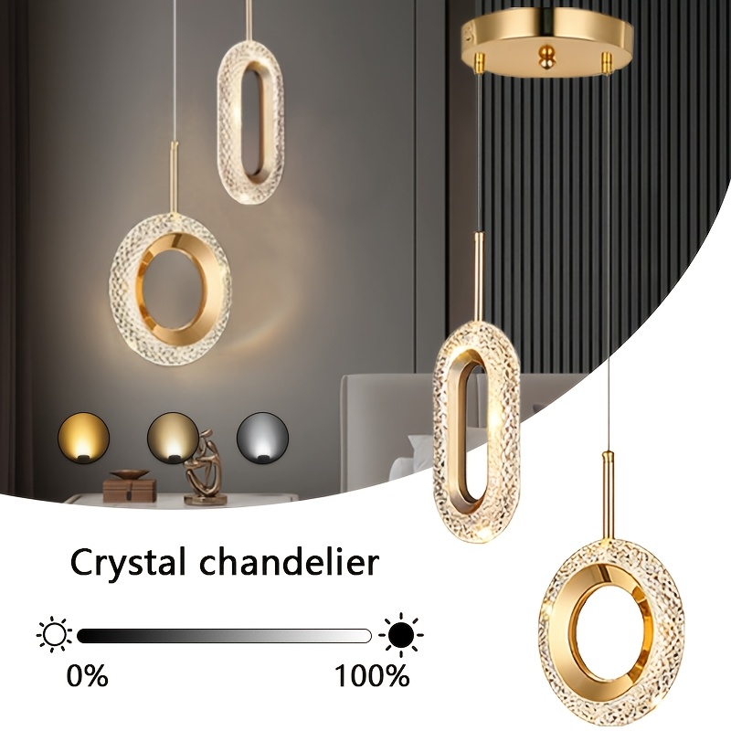 TEMU Led Chandelier, Halloween Gift, Three-color Dimmable, Light, Suitable For Living Room, Dining Room, Bedroom, Home Ceiling Fixture, Luxurious And