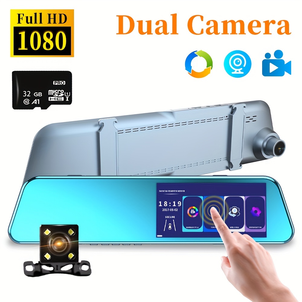 Dash Camera Coches Delantero Trasero 360° Sin Pantalla Visualización  Grabación Wifi Gps Camión Dash Cam Delantero Interior Derecho Cámara Trasera  - Automotriz - Temu