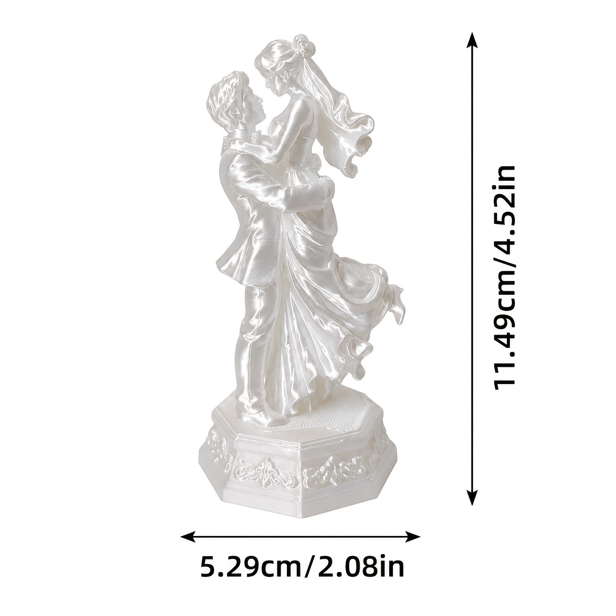 TEMU Statuetta di che si Abbraccia, con che Abbraccia Donna con Abito a Gonna Lunga, in Posa di con Linee della Figura . Adatta per Camere da Letto,