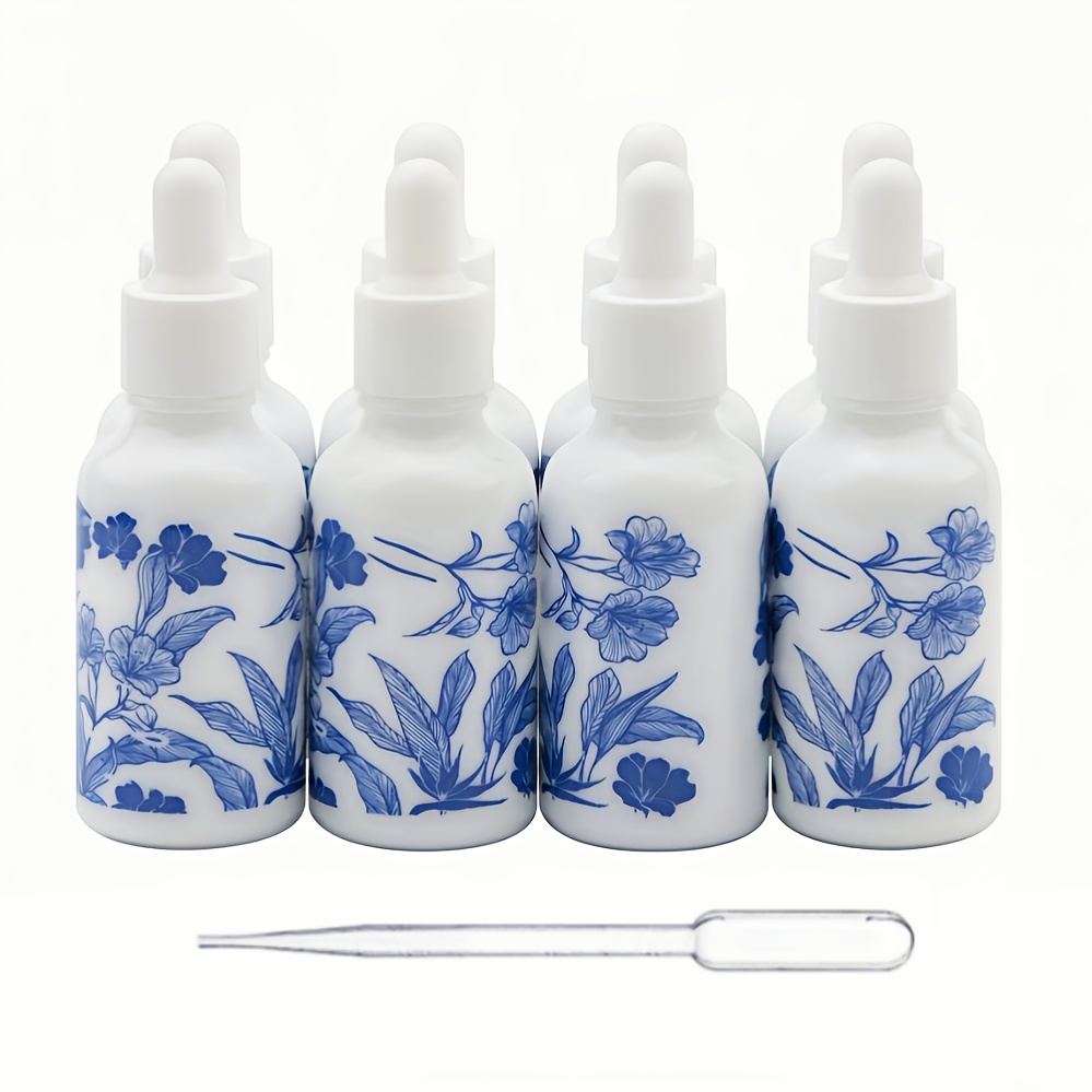 

Flacon Compte- en Céramique Porcelaine Bleue et Blanche, 30ml - Contenant Portable pour Huiles Essentielles et Parfums, Lavage à Uniquement, Cosmétiques,