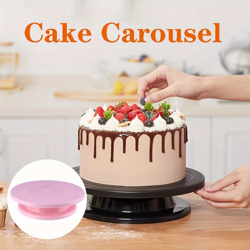 

Professional 360° Rotating Cake Turntable - Non-slip Plastic Display Stand For Baking, Restaurants & Outdoor Parties - Birthday Cakes & Frosting Accessories