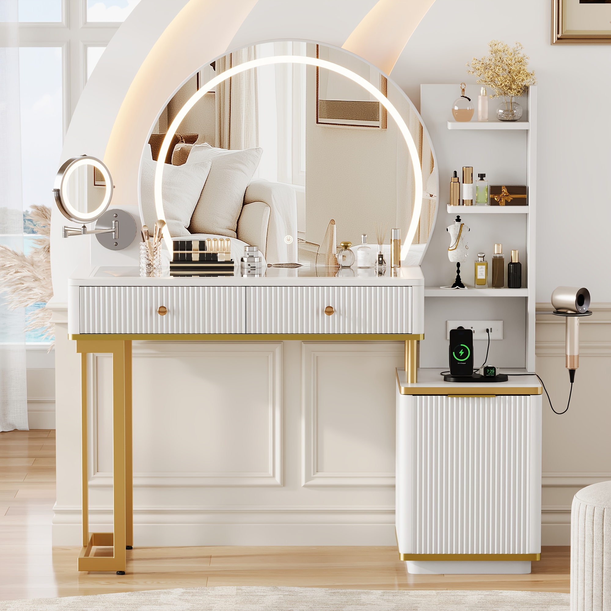 vanity makeup table sold on Temu United States