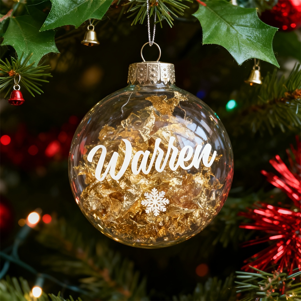 TEMU A Custom New Year Golden Decoration New Year's Eve Decoration Sparkling Golden Christmas Ball Christmas Gift New Year's Gift Christmas Tree