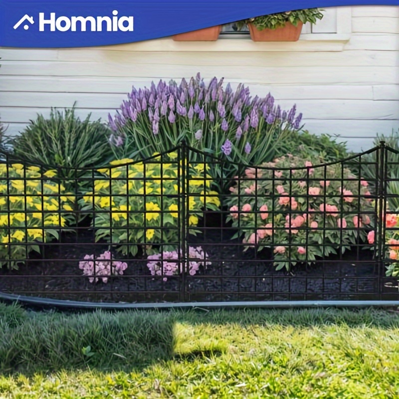 

Homiflex 5 Panels 30"(l)×25"(h) Decorative Garden Fence, Metal No Dig Fence For Dogs, Rustproof Animal Barrier Fencing For Yard