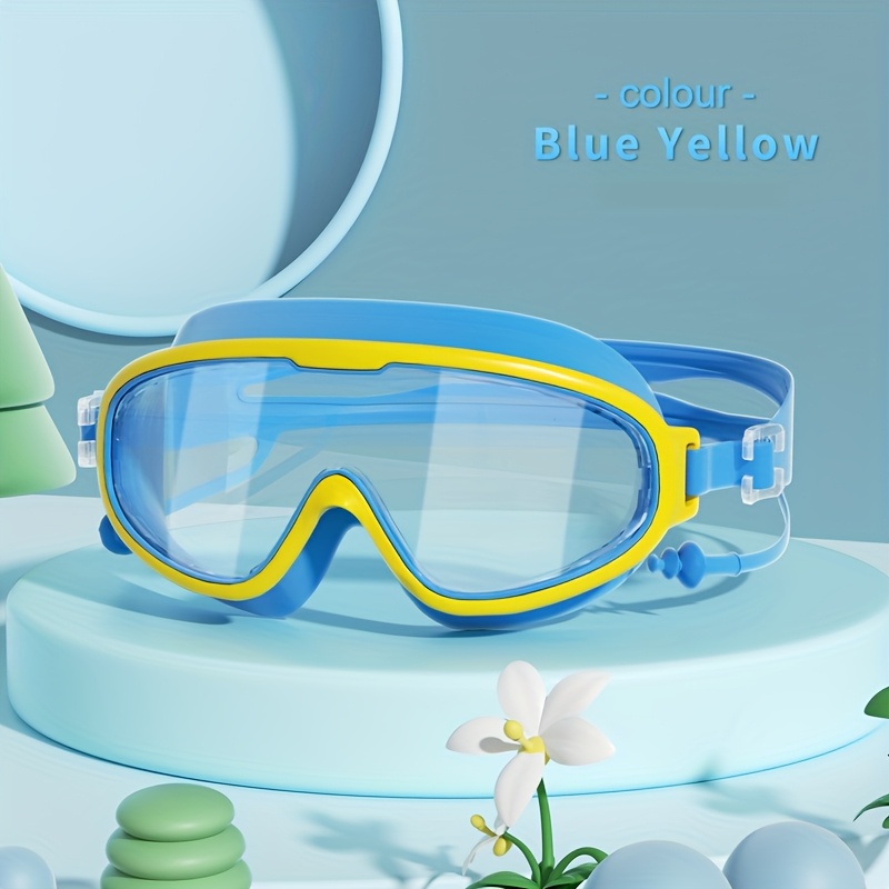 childrens hd swimming goggles large   professional waterproof and fog proof swimming glasses diving goggles childrens shampoo artifact