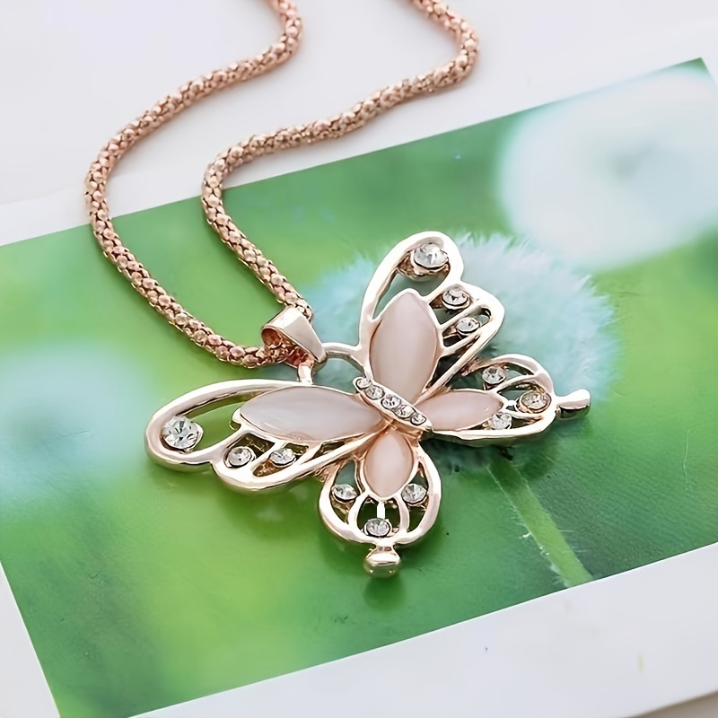 

New Hot Selling Fashion Women's Sweater Chain Butterfly Necklace