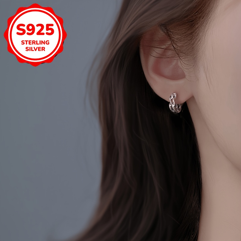 925 Silver Hypoallergenic Double-Layer Möbius Ear Cuffs — Unisex Design