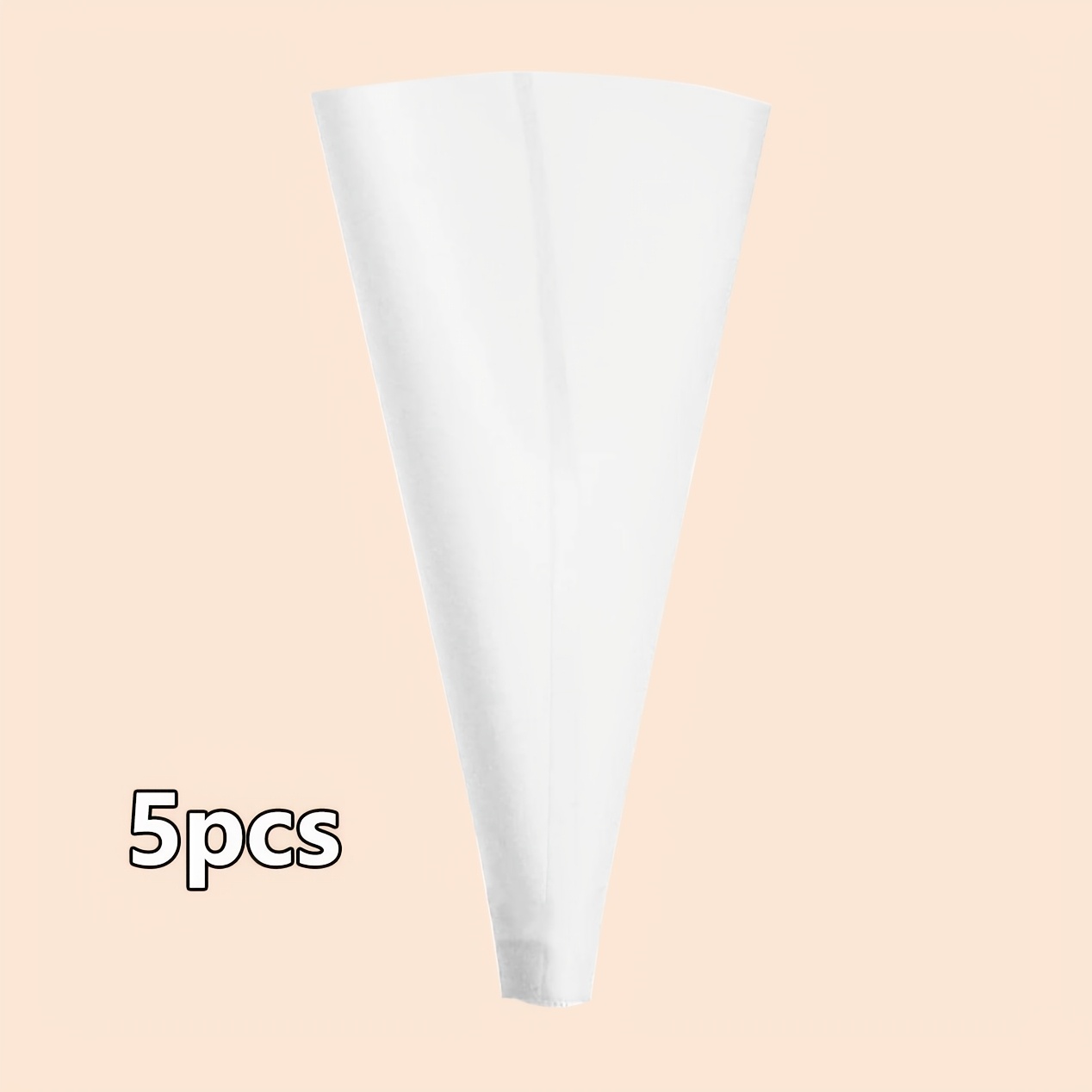 5-pack White Cream Cake Cookie Piping Bags, Reusable Pastry Bags For Baking And Cake Decorating