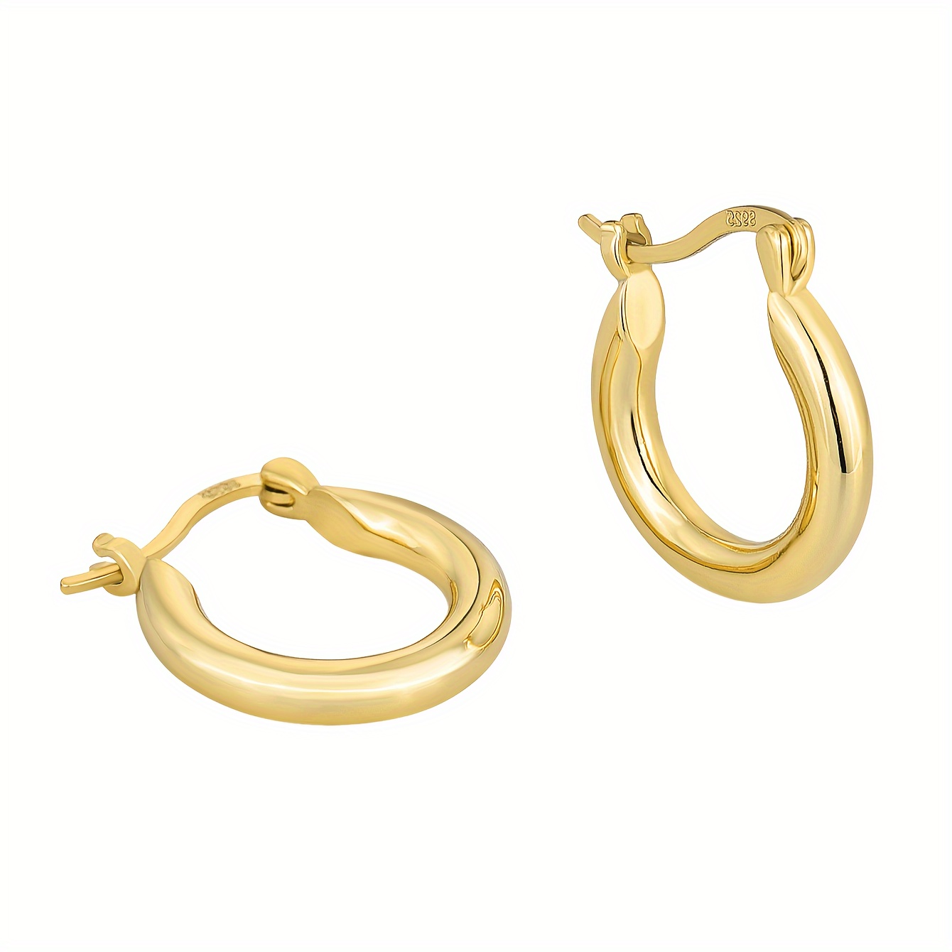 

Golden Hoop Earrings For Women Chunky Earrings Golden Earrings Hollow Out Circle Earrings Golden Jewelry For Women 14k Plated