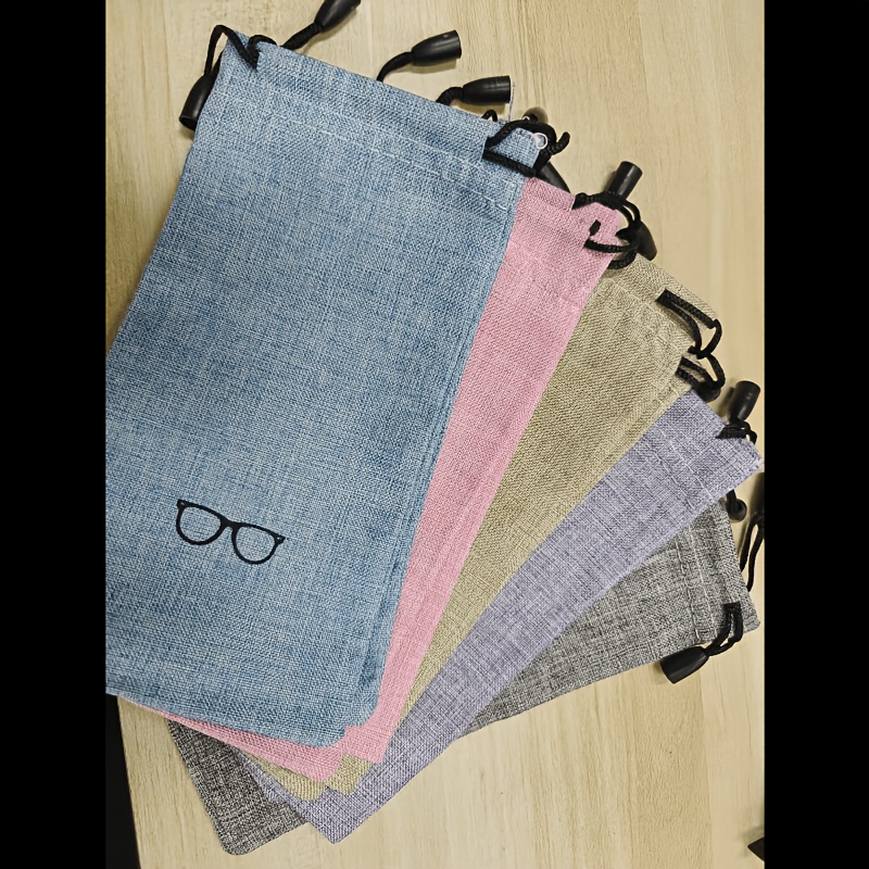 10pcs Portable Lightweight Eyeglass Pouch - Random Color Stylish Elastic Opening Storage Bag For Your Glasses!