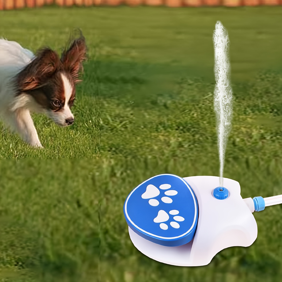 

Dog Water Fountain Sprayer With Hose - Paw Start Automatic Outdoor Dog Drinking Station, Easy-to-use Fresh Water Dispenser For Dogs, No Battery Required, Plastic Material