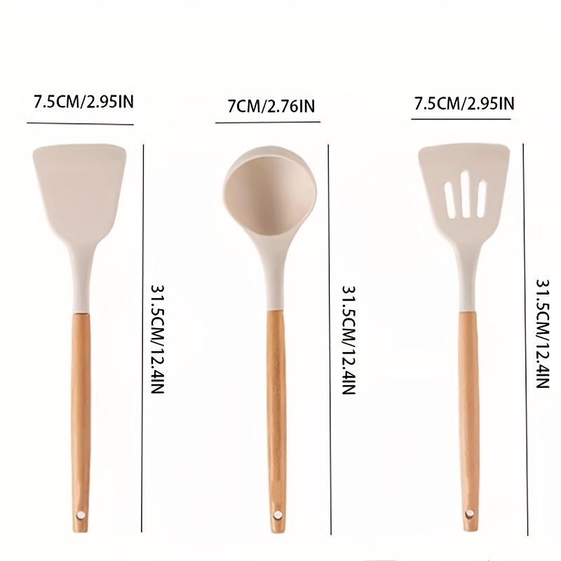 Image of 3/5pcs, Silicone Kitchen Utensil Set, Silicone Spatula, Silicone Soup Spoon, Silicone Frying Spatula, Food Tongs, Whisk, Kitchen Tools, Baking Tools, Food Clips, Cooking Utensil Set