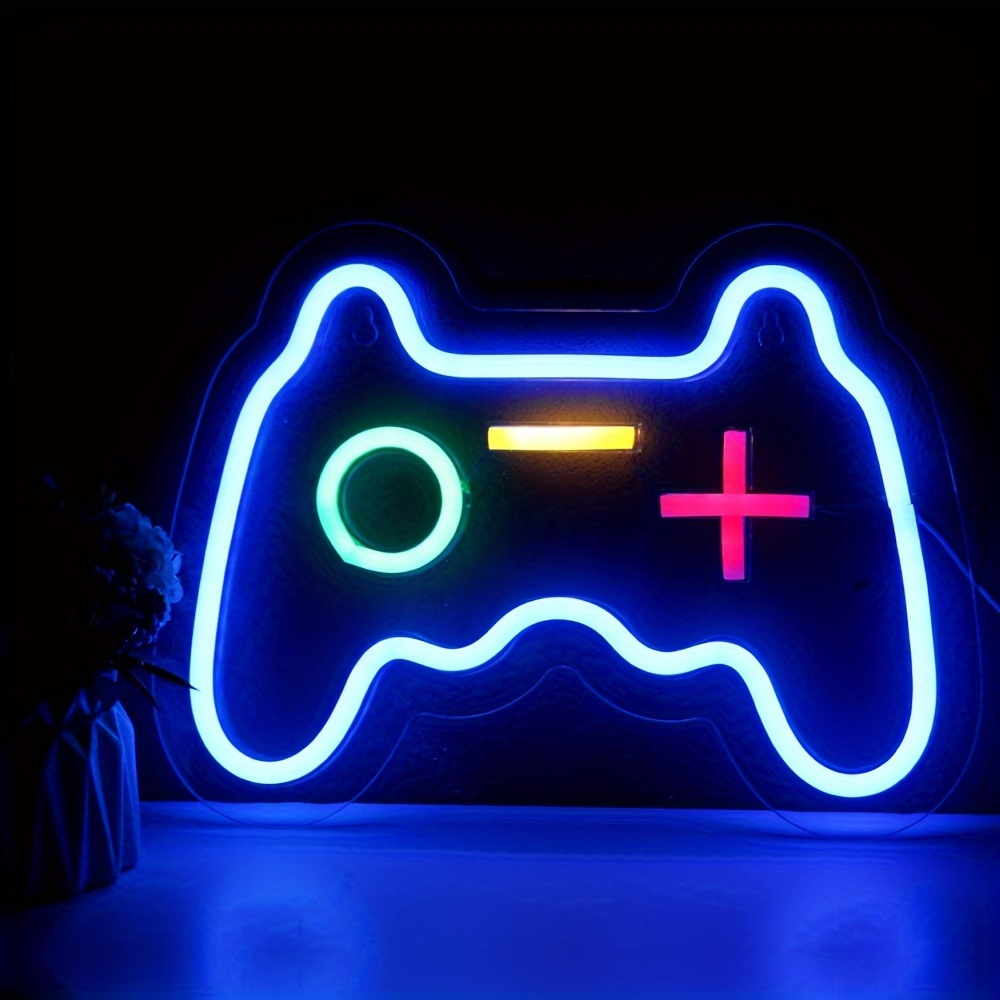 

Led Neon Gamepad Usb Powered Neon Signs Night Light 3d Wall Art & Game Room Bedroom Party Decor Lamp Signs