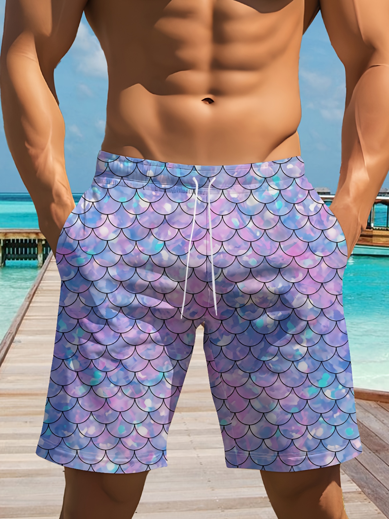 Pantalones Ropa Piscina Hombre Pantalones Cortos Playa Hombre