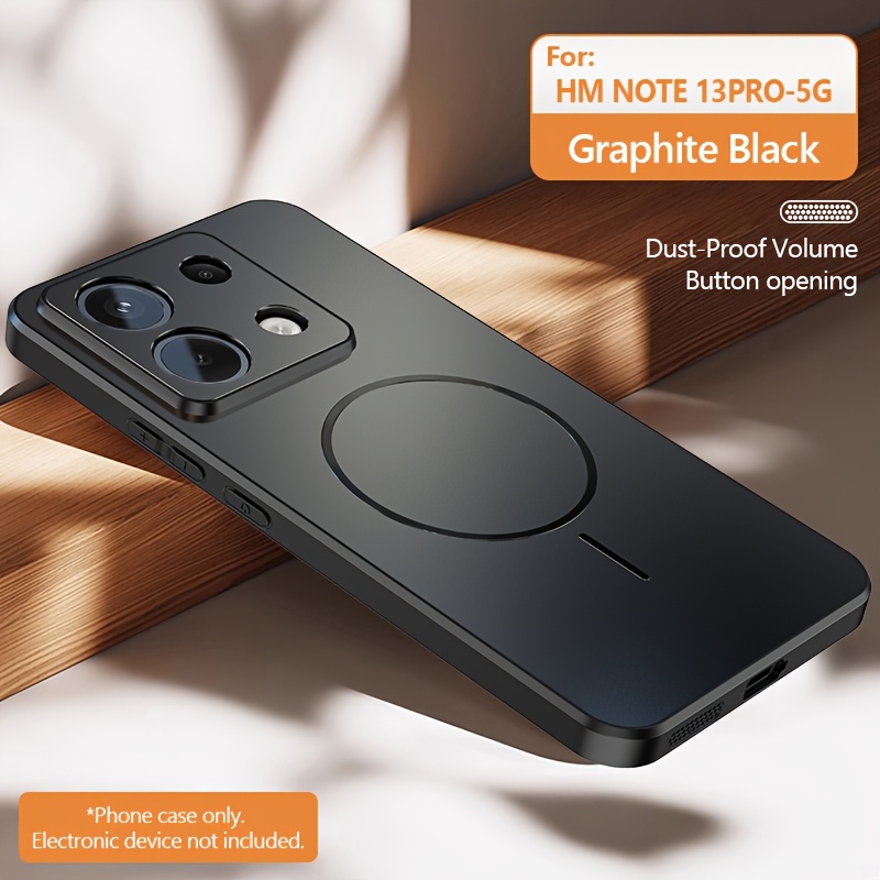 TEMU Coque de téléphone : Coque magnétique avec anneau en métal, compatible avec Redmi Note 13, 13 Pro, 13 Pro+ 4G et 5G, coque de mate - de doigts,