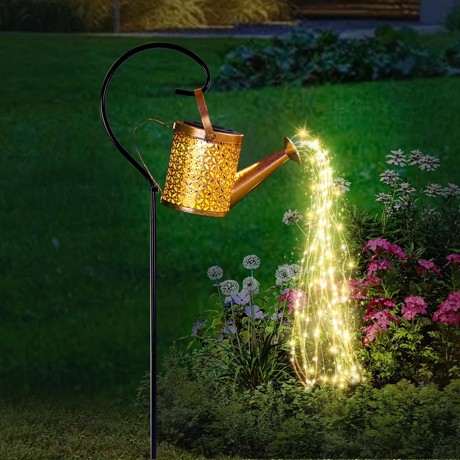 TEMU Solar Watering Can Light - Solar Halloween Decorations Outdoor, Garden Halloween Decor Lights For Yard, Ip66 Waterproof Hanging Lantern Lights,