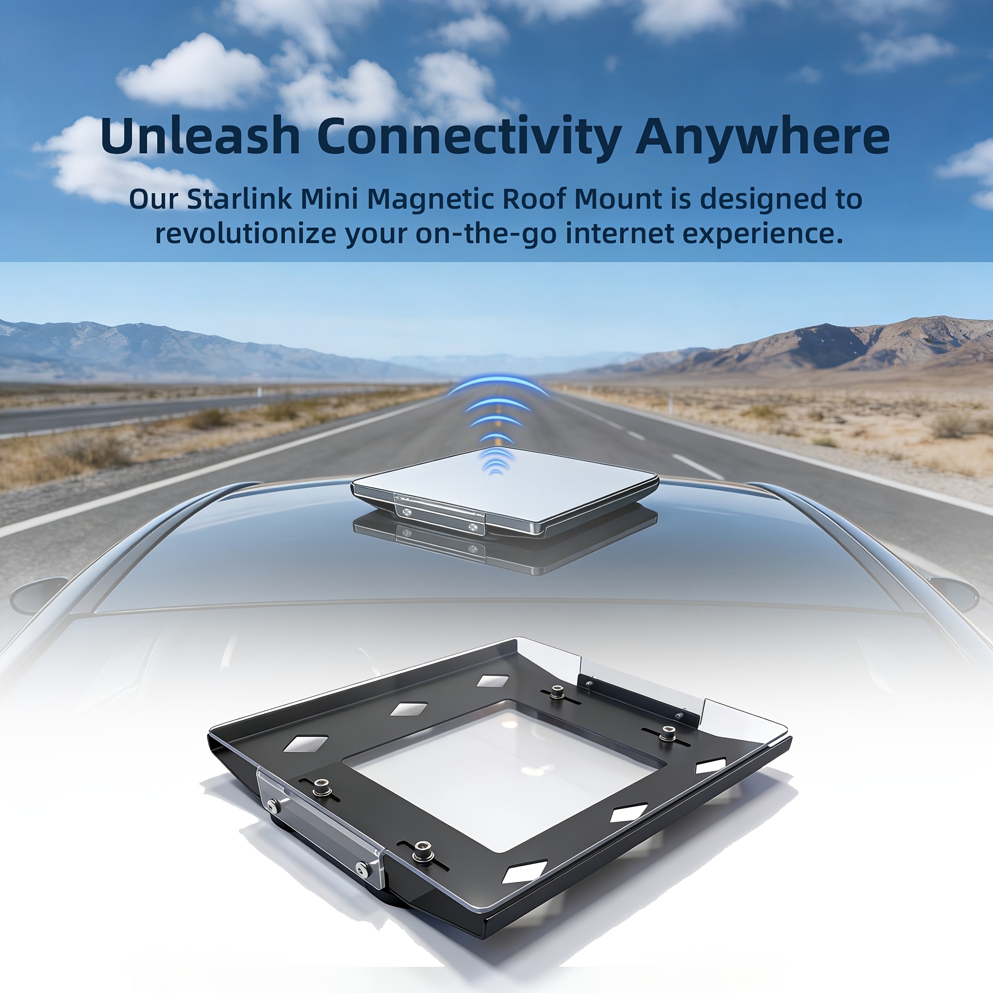 Kit de fixation magnétique pour tablette Starlink Mini, avec plaque de recouvrement en PC haute résistance pour . Fabriqué en fer pur, il offre une à 360° pour le Starlink Mini tout en assurant une transmission de signal sans obstruction