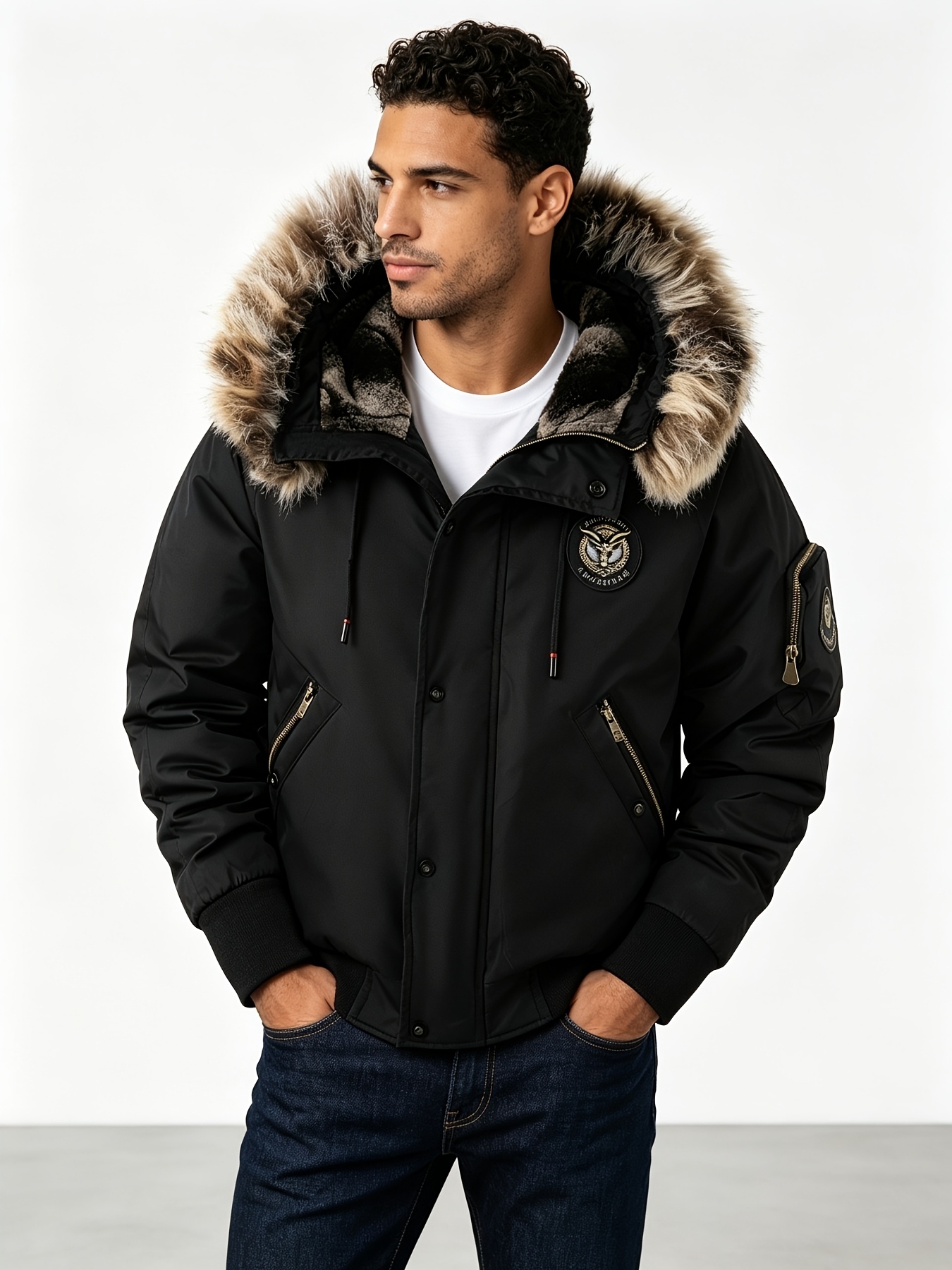 Men's Warm Lined Jacket for Autumn/Winter, Comfortable Casual Outerwear