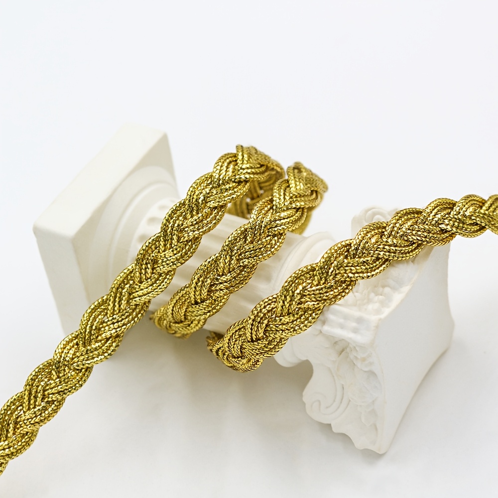 Image of 3 Yards Per Pack 8mm Thread Braided Braid Lace Twill Ribbon Handmade Hat Clothing Headband Craft Supplies