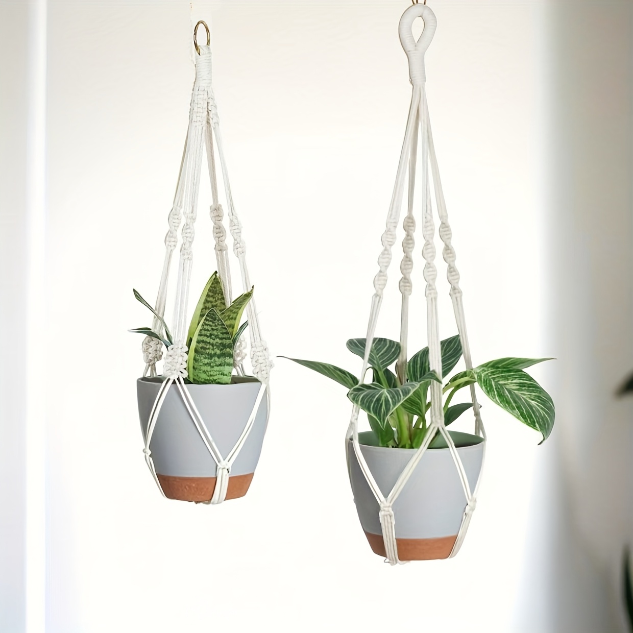 2pack Hanging Planters Macrame Plant Hangers, Plant Hanger For Garden Home Decor
