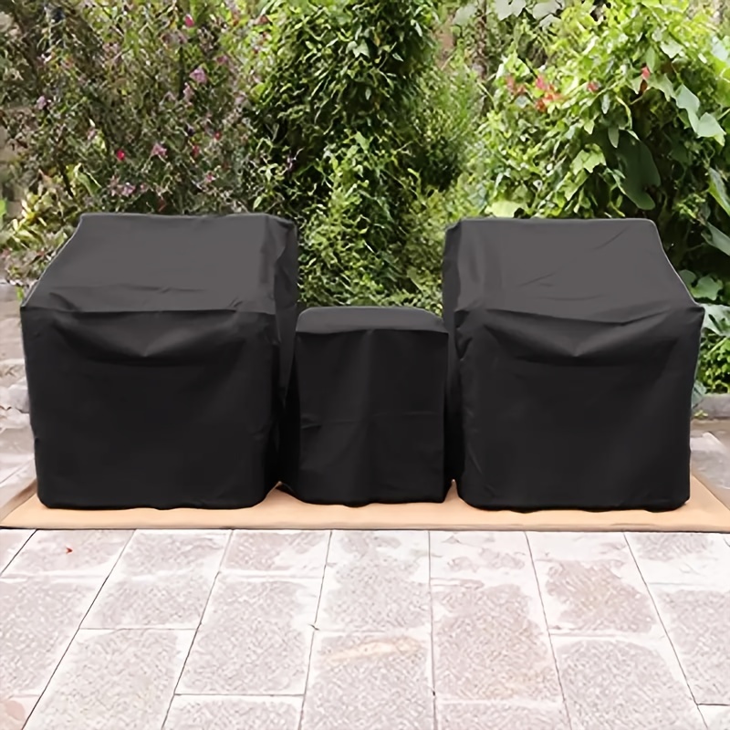 

3-piece Waterproof Outdoor Furniture Cover Set - Durable 210t Polyester, Perfect For Patio & Garden Wicker Sets