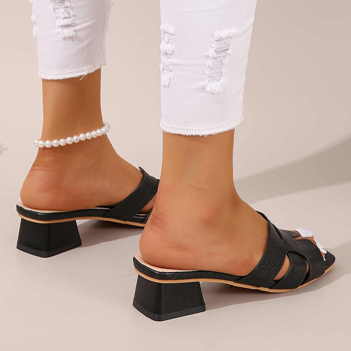 Sandalias   de        ,   cómodos   cuadrada con tacón   y sin cordones   vestidos  . 3