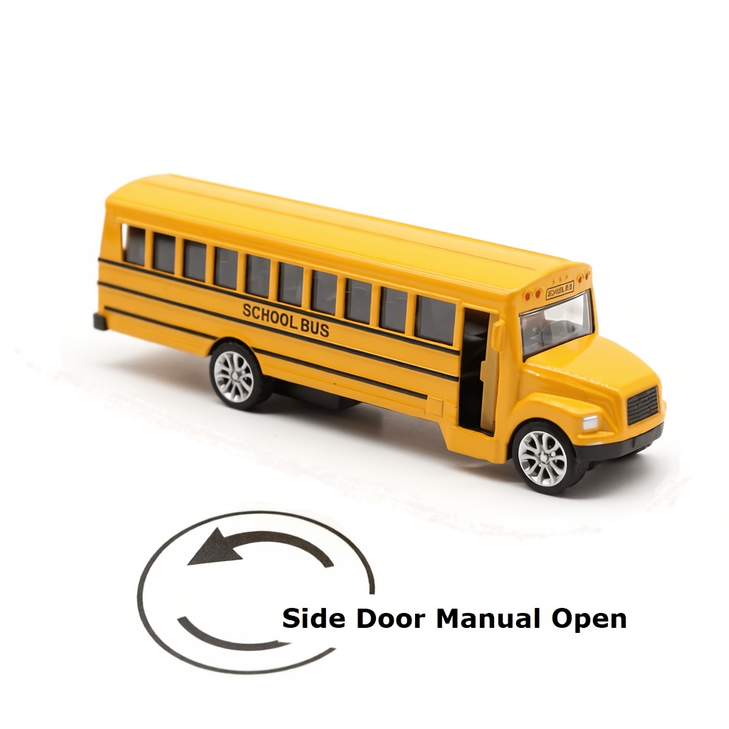 TEMU Modellino scuolabus in qualit� 1:43 con porta apribile, regalo Chrismat