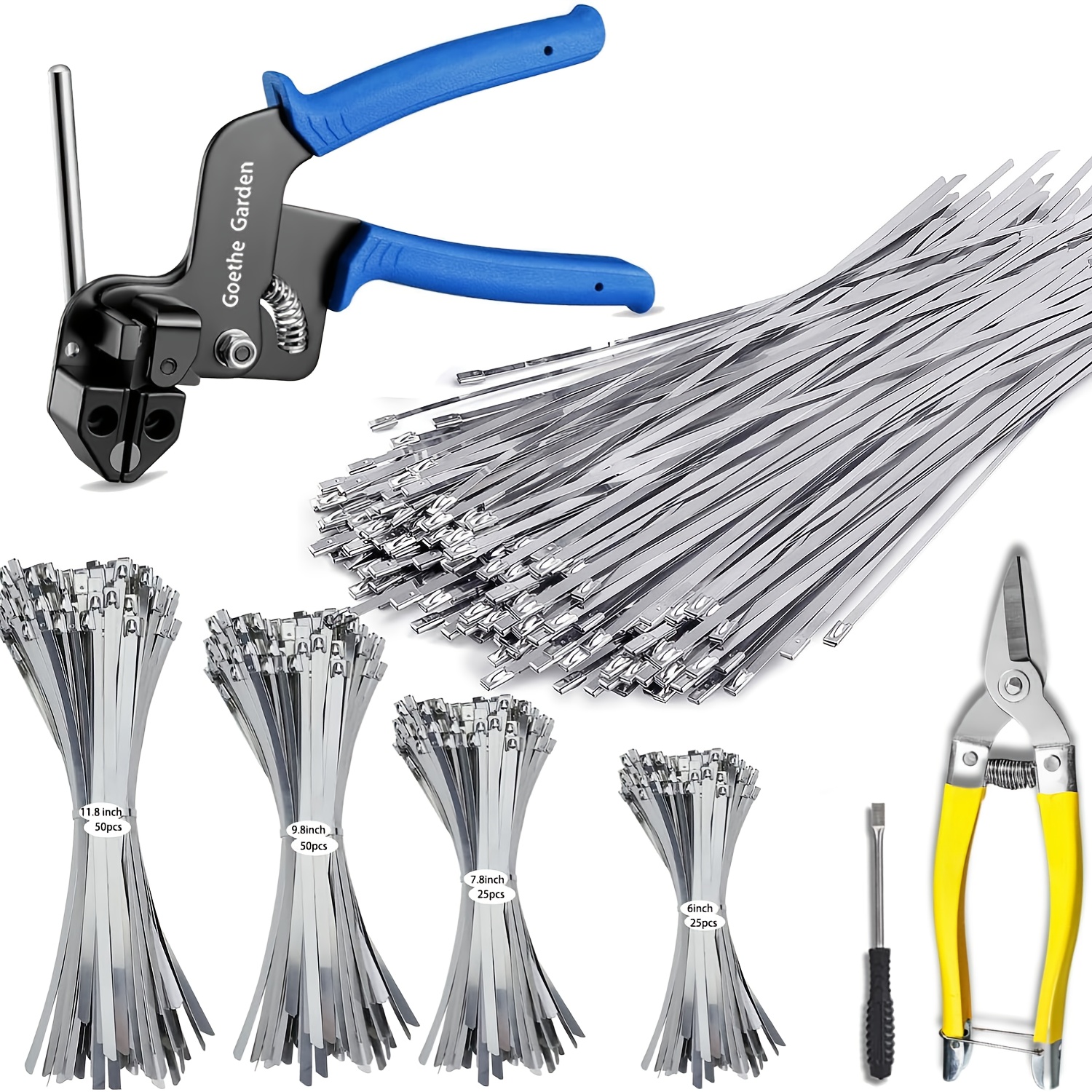 TEMU Wct322 Stainless Steel Cable Tie Gun Designed For Quickly Fastening And Cutting Cable Ties Up To 12mm Wide, Available In 4 Sizes For Various