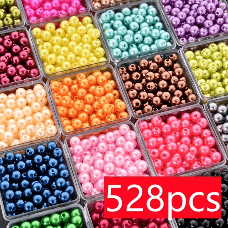 TEMU 528pcs 6mm, Suitable For Jewelry Making, Crafts, Bracelets And Necklaces Beaded Supplies, Mobile Phone Chain Additions, Handmade Crafts Supplies