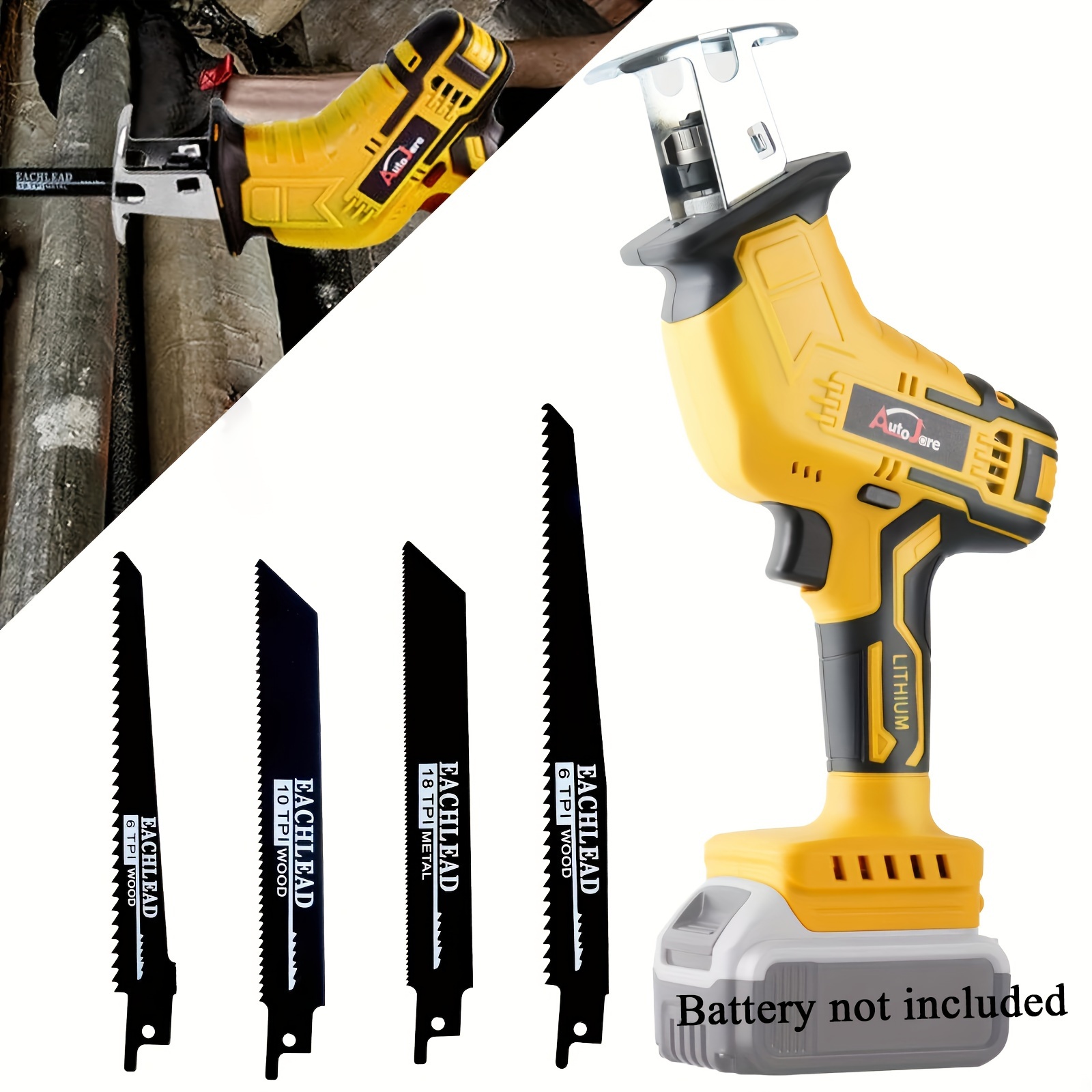 

20v Reciprocating Saw For Dewalt Battery 4blades