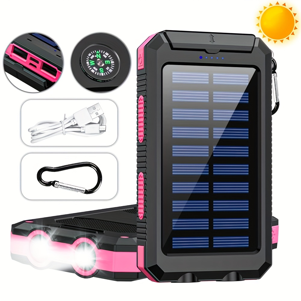 Chargeur solaire, 38800 mAh, batterie de secours externe étanche Chargeur solaire, 38800 mAh, batterie de secours externe étanche