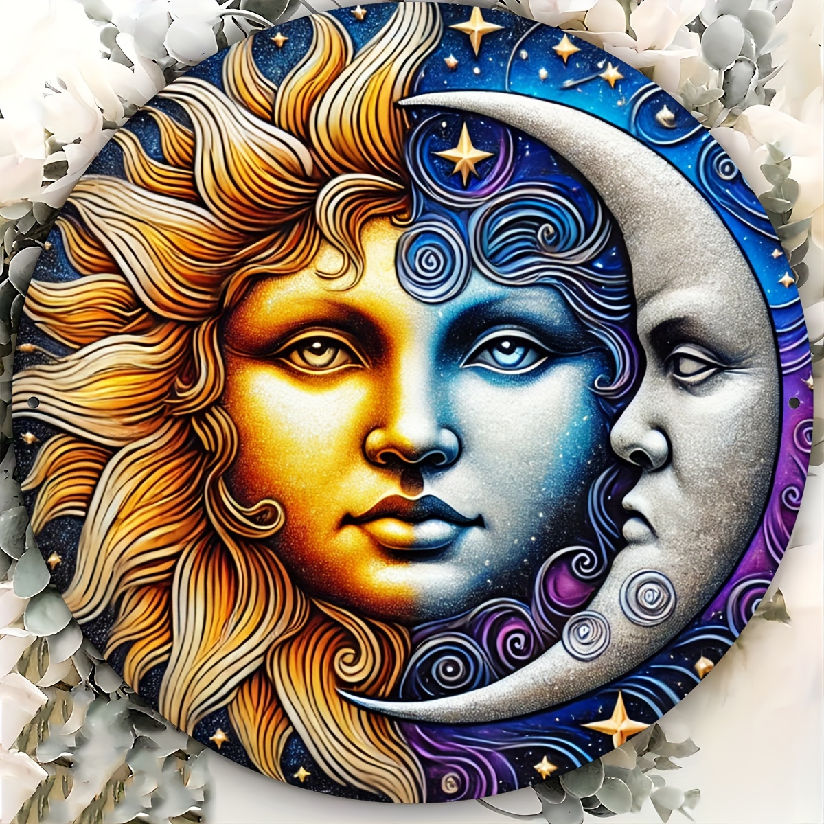 

For Sun And - Round Metal Tin For , , Decor |